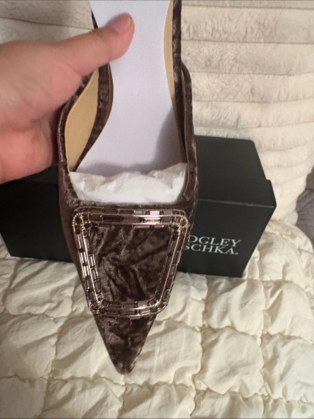 Badgley Mischka brown heels
